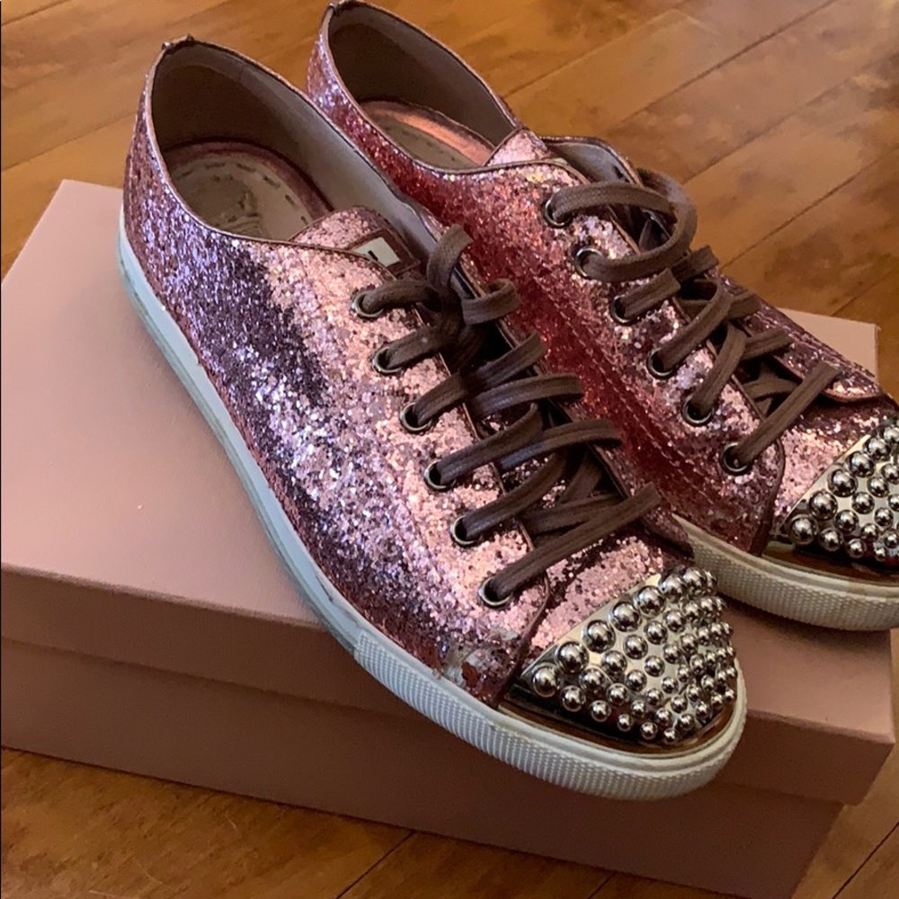 Miu Miu Glitter Sneaker